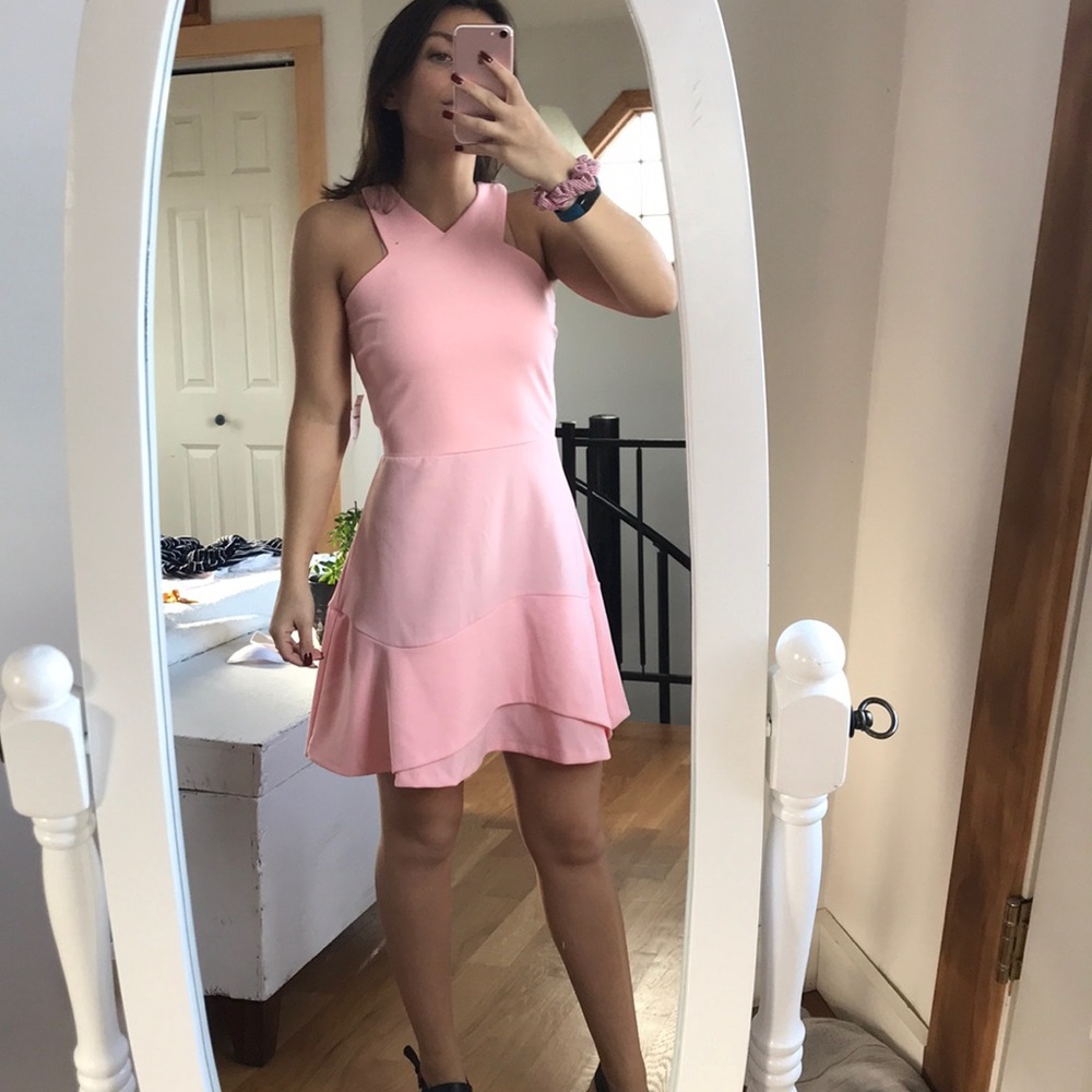 Blush high neck dress. NWT